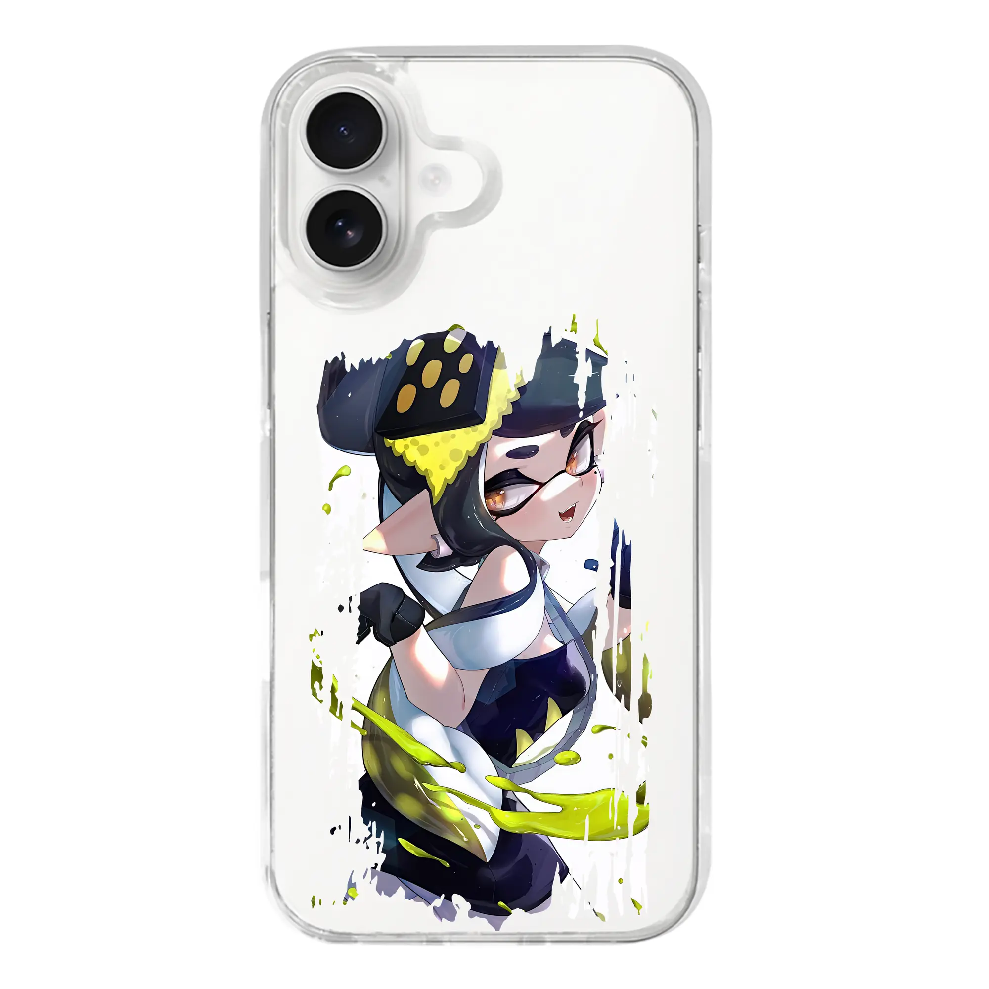 スプラトゥーン グッズ,シオカラーズ アオリ - iPhone 17シリーズ 透明スマホケース – 薄型・耐衝撃・精密フィット保護カバー